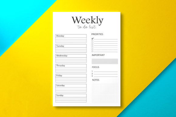 Download Weekly to Do List Minimalist Black - Weekly to do list Collection