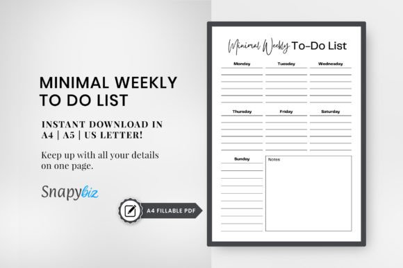 Download Weekly to Do List Printable Planner Pdf - Weekly to do list Collection