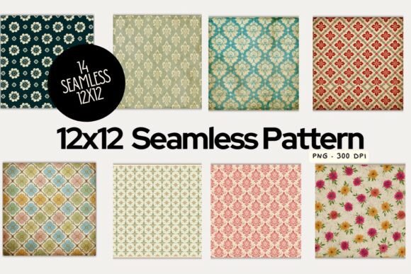 Download 12x12 Vintage Seamless Pattern Paper - Vintage Collection