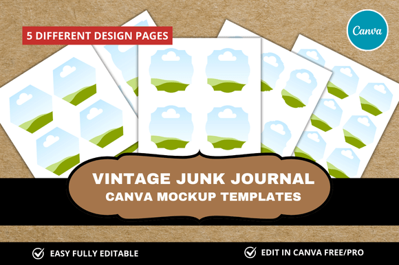 Download Vintage Junk Journal Template - Vintage Collection