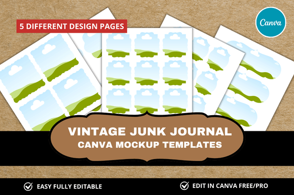 Download Vintage Junk Journal Template - Vintage Collection