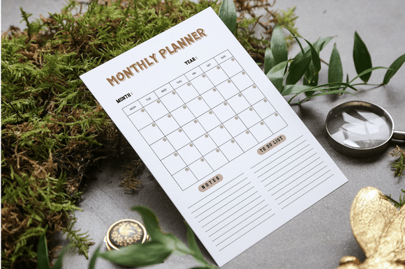 Download Monthly Planner Canva Template - Monthly Collection