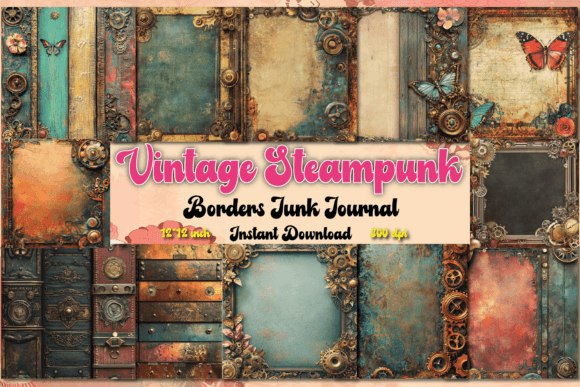 Download Vintage Steampunk Borders Junk Journal - Vintage Collection