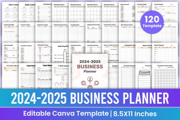Download 2024-2025 Business Planner Canva Kdp - Business Collection