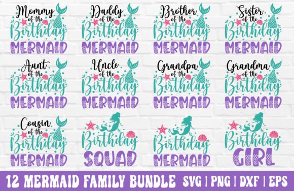 Download Mermaid Birthday SVG Bundle - Mermaid birthday Collection