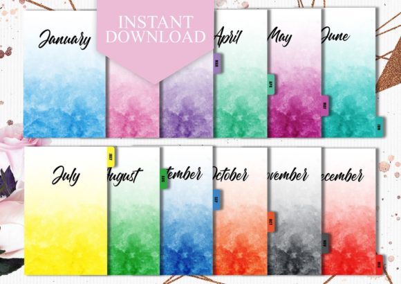 Download Assorted Monthly Planner Dividers - Monthly Collection