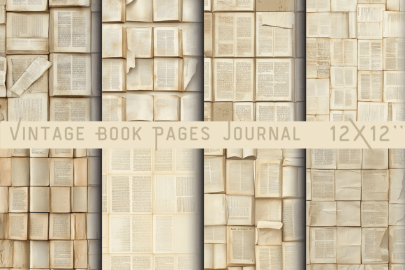 Download Vintage Book Pages Journal - Vintage Collection