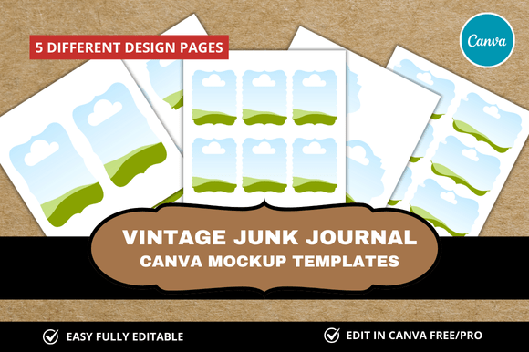 Download Vintage Junk Journal Template - Vintage Collection