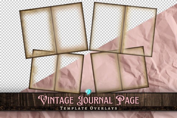 Download Vintage Journal Page Template Overlays - Vintage Collection