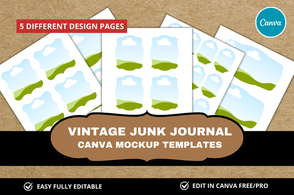 Download Vintage Junk Journal Template - Vintage Collection