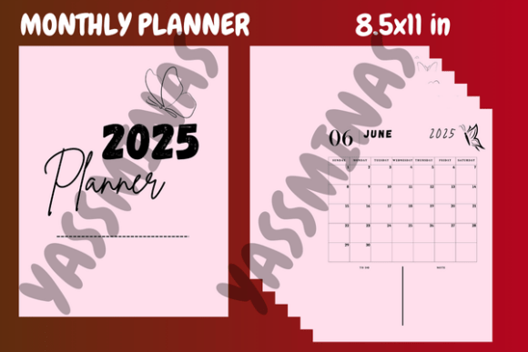 Download 2025 Monthly Planner – Pink &amp; Beautiful - Monthly Collection