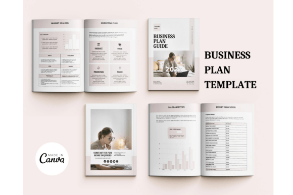 Download Business Plan Template Printable Canva - Business Collection