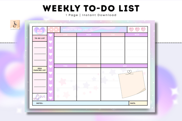 Download Weekly to Do List - Cozy Pastel Planner - Weekly to do list Collection