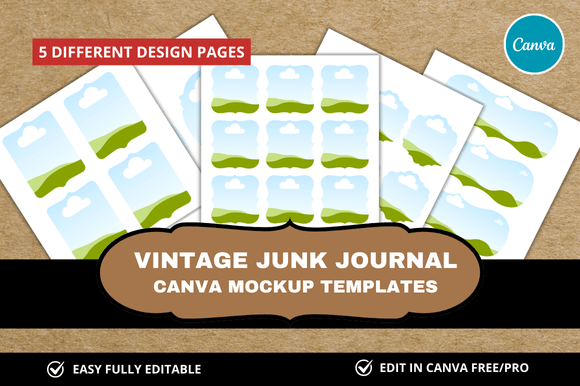 Download Vintage Junk Journal Template - Vintage Collection