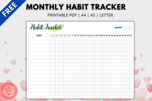 Download FREE Monthly Habit Tracker Printable - Monthly Collection
