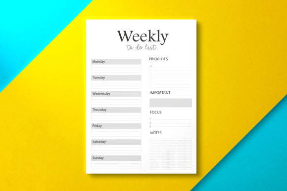 Download Weekly to Do List Classic Template PDF - Weekly to do list Collection