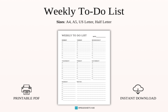 Download Weekly to Do List Task Tracker - Weekly to do list Collection