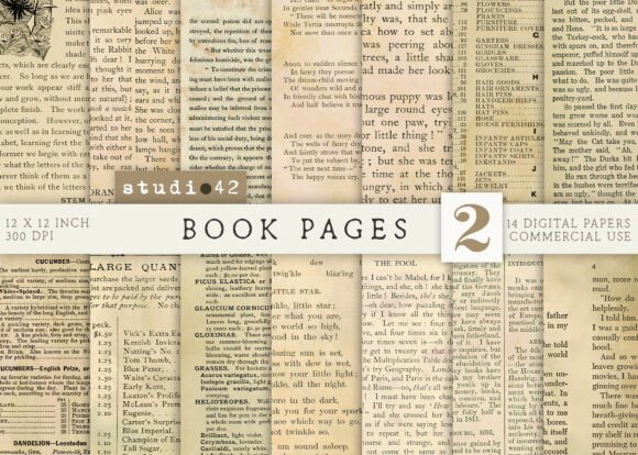 Download Vintage Book Pages, Old Journal Sheets 2 - Vintage Collection