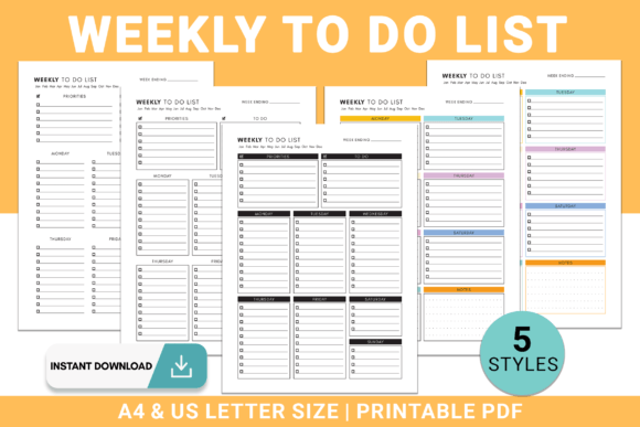 Download Weekly to Do List Minimalist Printable - Weekly to do list Collection