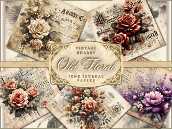 Download Vintage Floral Junk Journal Backgrounds - Vintage Collection