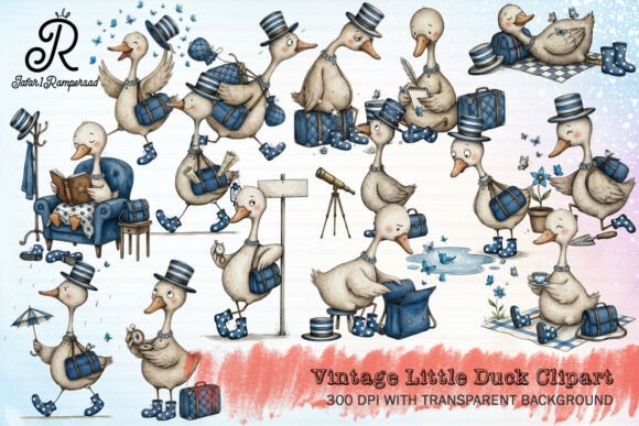 Download Vintage Little Duck Clipart - Vintage Collection